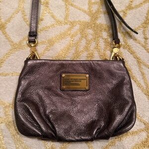 Marc Jacobs Metallic Pewter Crossbody Bag